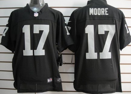 Nike Elite Jersey Oakland Raiders 17 Denarius Moore Black